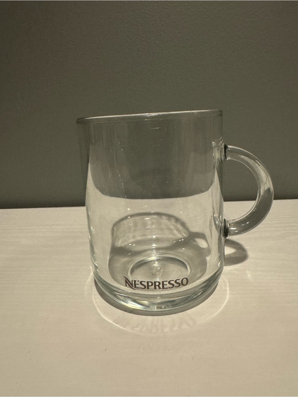 Nespresso Clear Glass Coffee Mug with Handle - Transparent